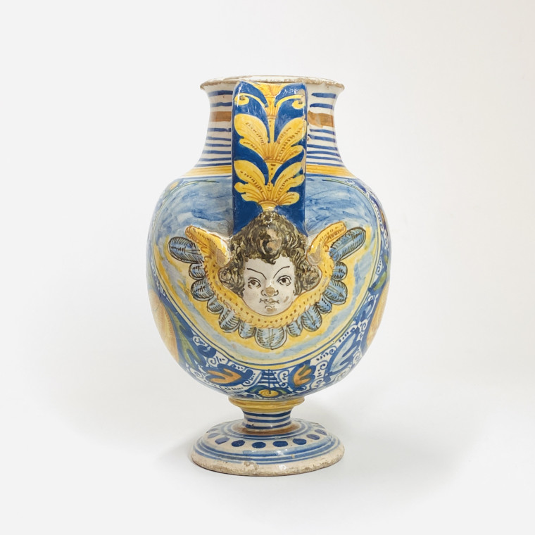 Rare chevrette en majolique de Montpellier - XVIIe siècle