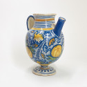 Rare pharmacy jar in majolica from Montpellier - Seventeenth century