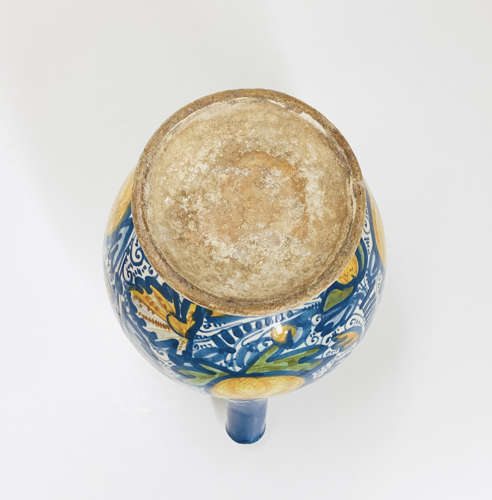 Rare pharmacy jar in majolica from Montpellier - Seventeenth century