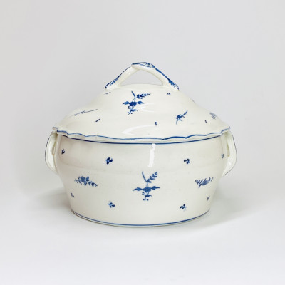 Arras - Terrine in soft porcelain, decoration with the twig - eighteenth century