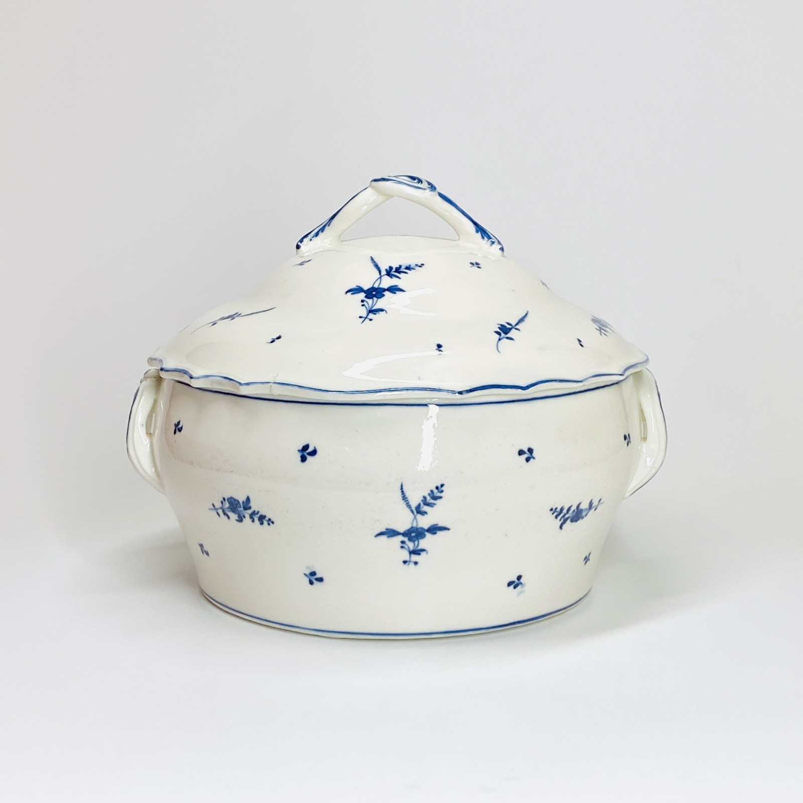 Arras - Terrine in soft porcelain, decoration with the twig - eighteenth century