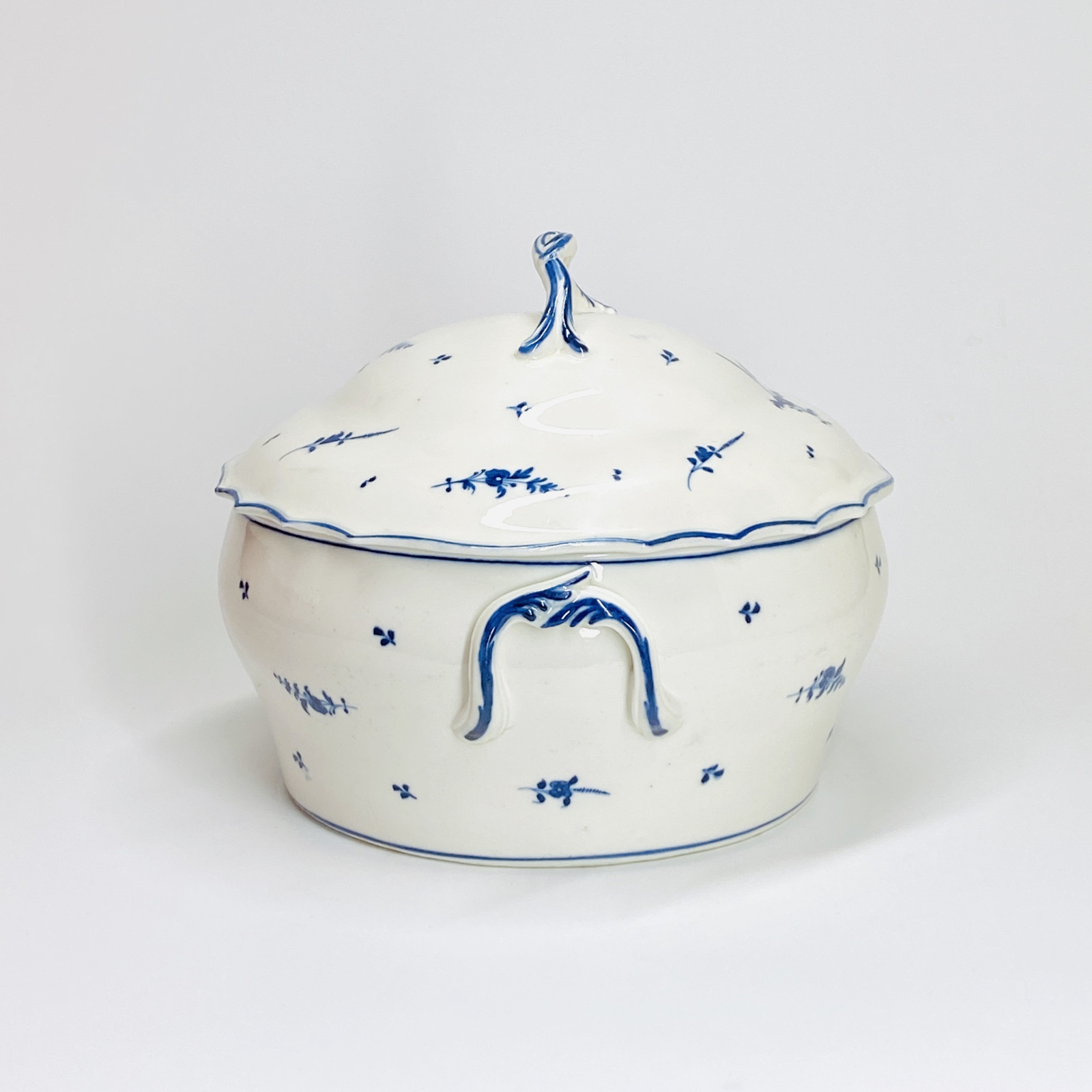 Arras - Terrine in soft porcelain, decoration with the twig - eighteenth century