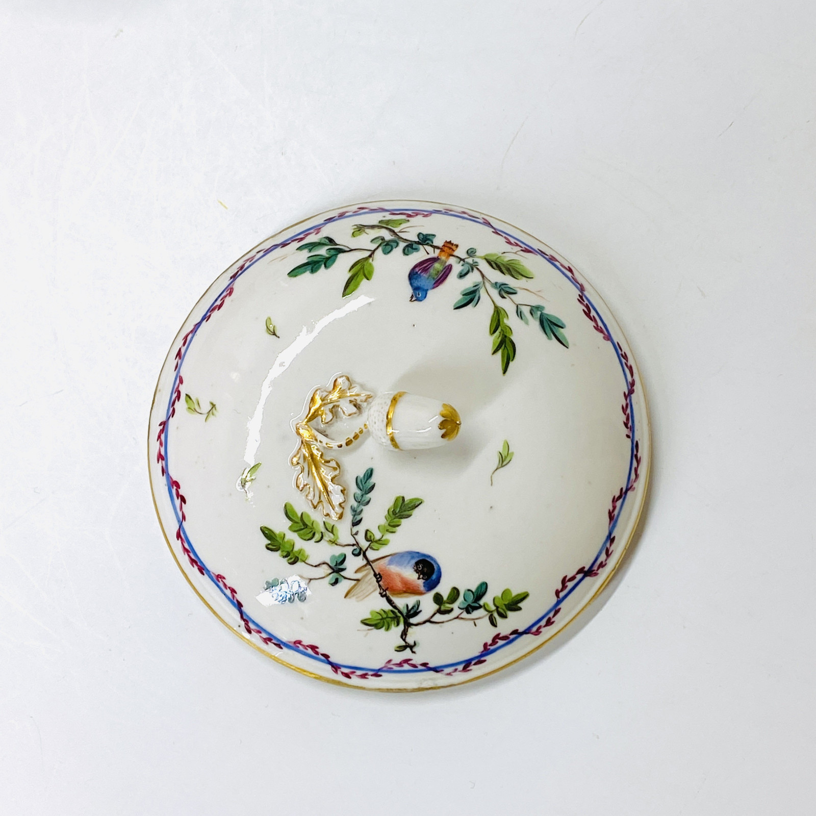 Loosdrecht - Sugar pot decorated with an owl - Eighteenth century