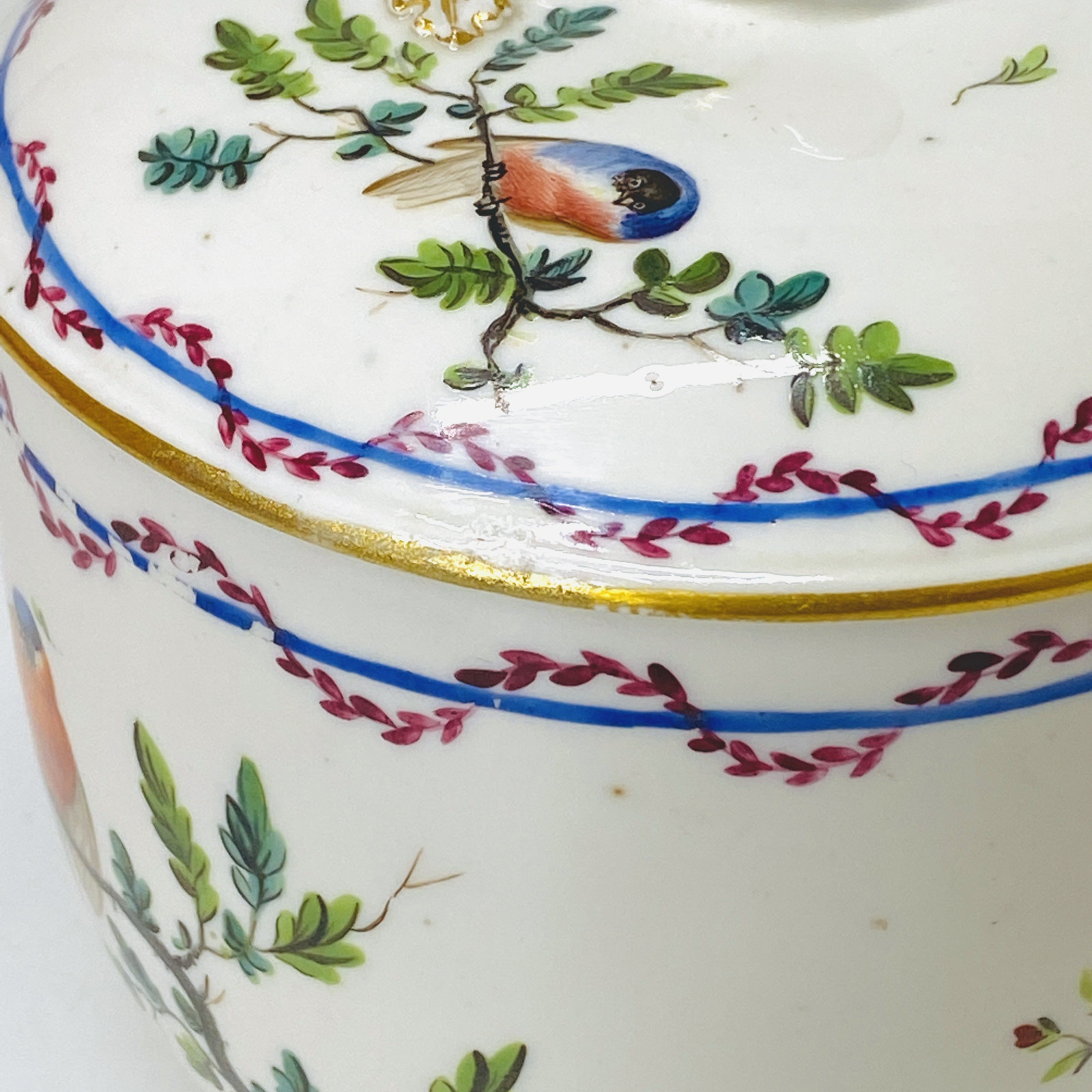 Loosdrecht - Pot à sucre décoré d'une chouette - XVIIIe siècle