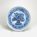 Petite coupe en faïence de Nevers à décor d'une corbeille de fleurs - XVIIe siècle