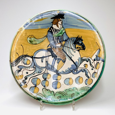 Montelupo (Italie) - Plat au cavalier - XVIIe siècle