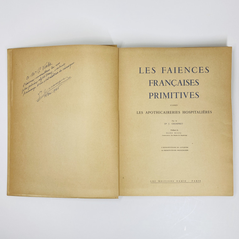 Chompret - Les faïences françaises primitives - 1946
