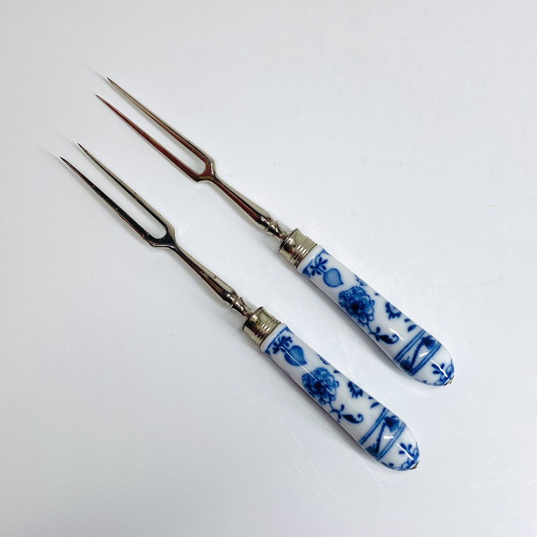Meissen - Deux fourchettes à deux dents - XVIIIe siècle