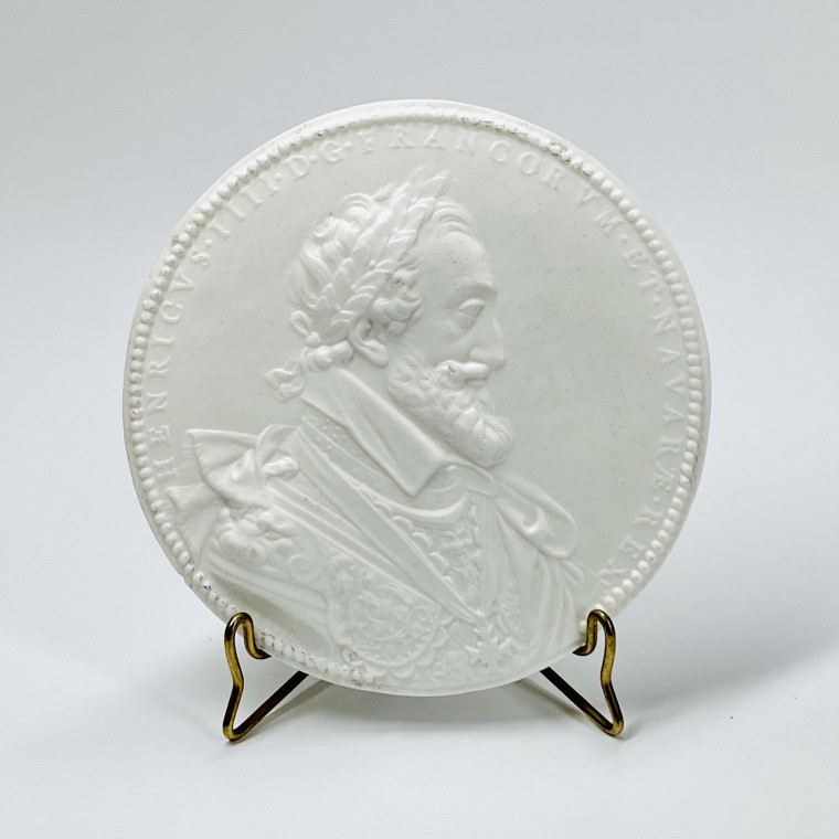 Brancas-Lauraguais - Biscuit medallion with the effigy of Henri IV - Eighteenth century