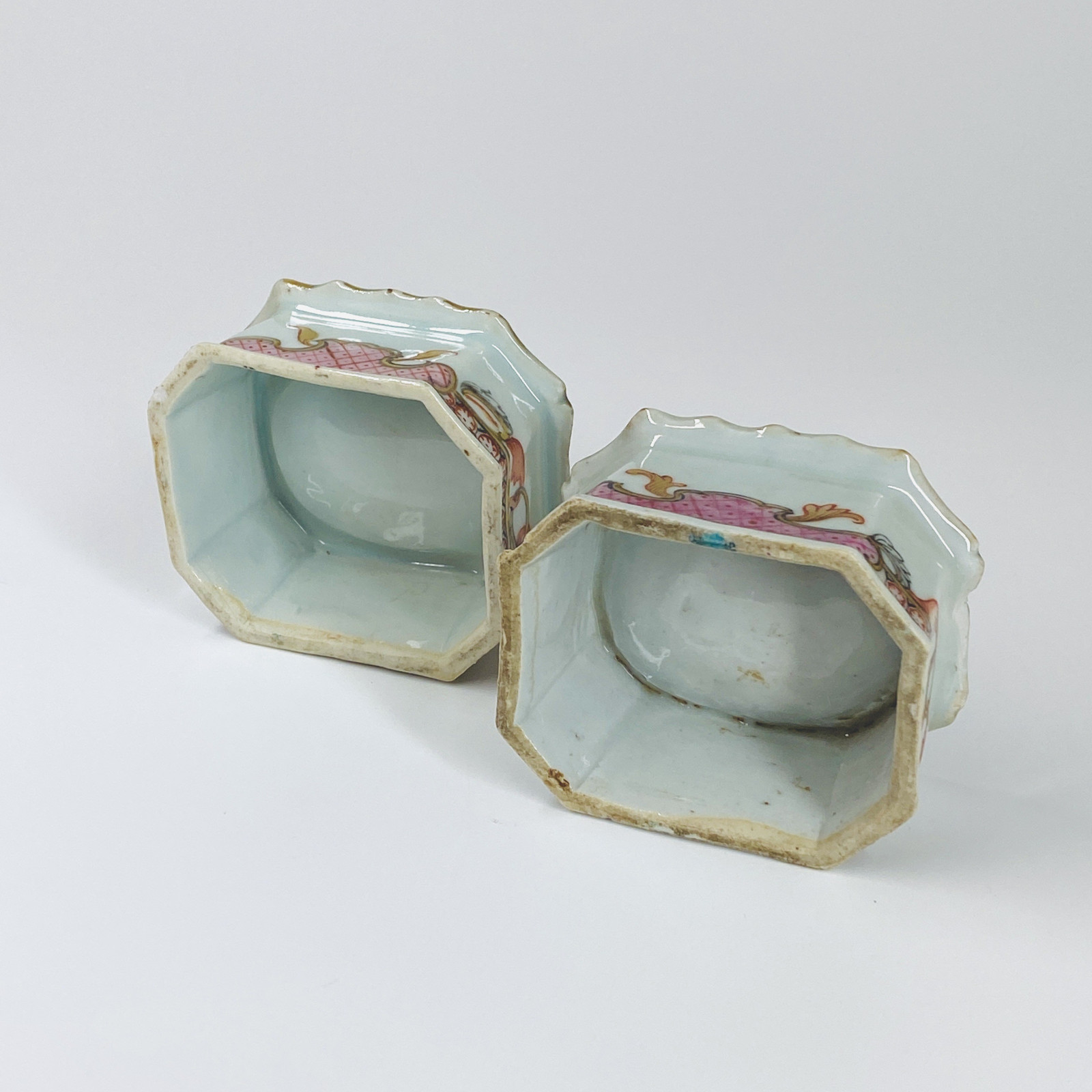 China - Pair of salt cellars - Qianlong period (1736-1795)