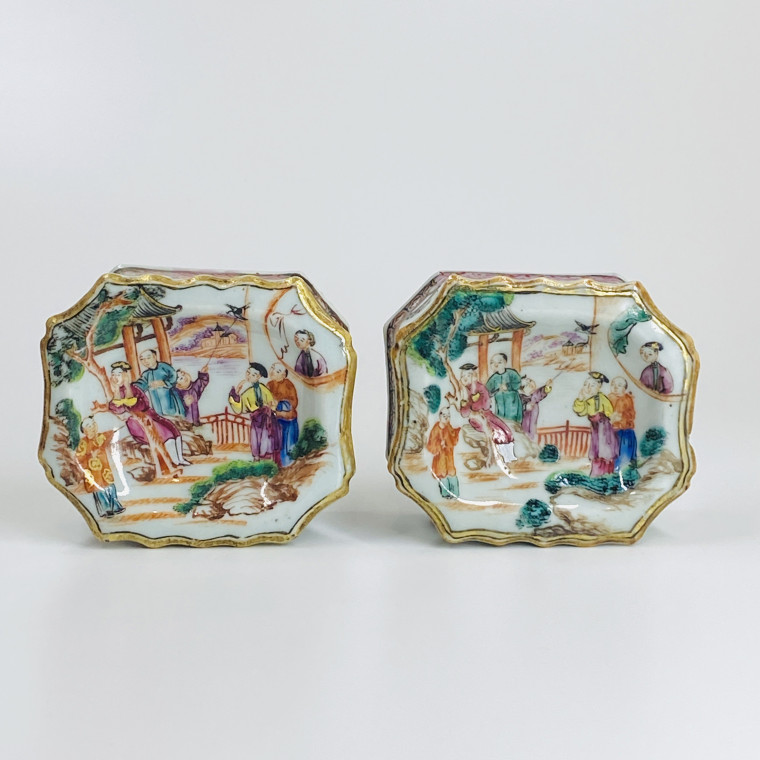 Chine - Paire de salerons - Époque Qianlong (1736-1795)