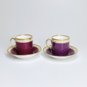 Paris (Nast) - Deux tasses à fond de couleur - début du XIXe siècle