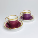 Paris (Nast) - Two colored background cups - early nineteenth century