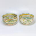 Talavera - Two cups decorated with a wader and a hare - Second half of the Seventeenth century