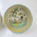 Talavera - Two cups decorated with a wader and a hare - Second half of the Seventeenth century