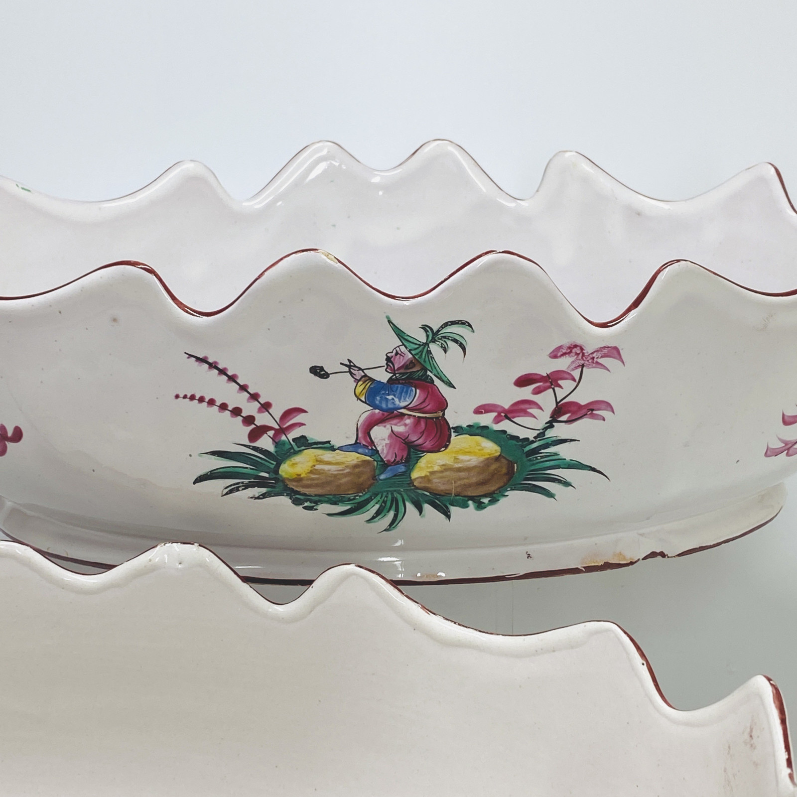 Les Islettes - Paire de verrières décorées de chinois - Fin du XVIIIe siècle
