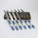 Box of 6 Saint-Cloud porcelain knives - eighteenth century