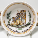 Roanne - Deux écuelles à décor patronymique - Datée 1792