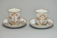 Doccia (italie) - Deux tasses à décor "alla Sassone" - XVIIIe Siècle