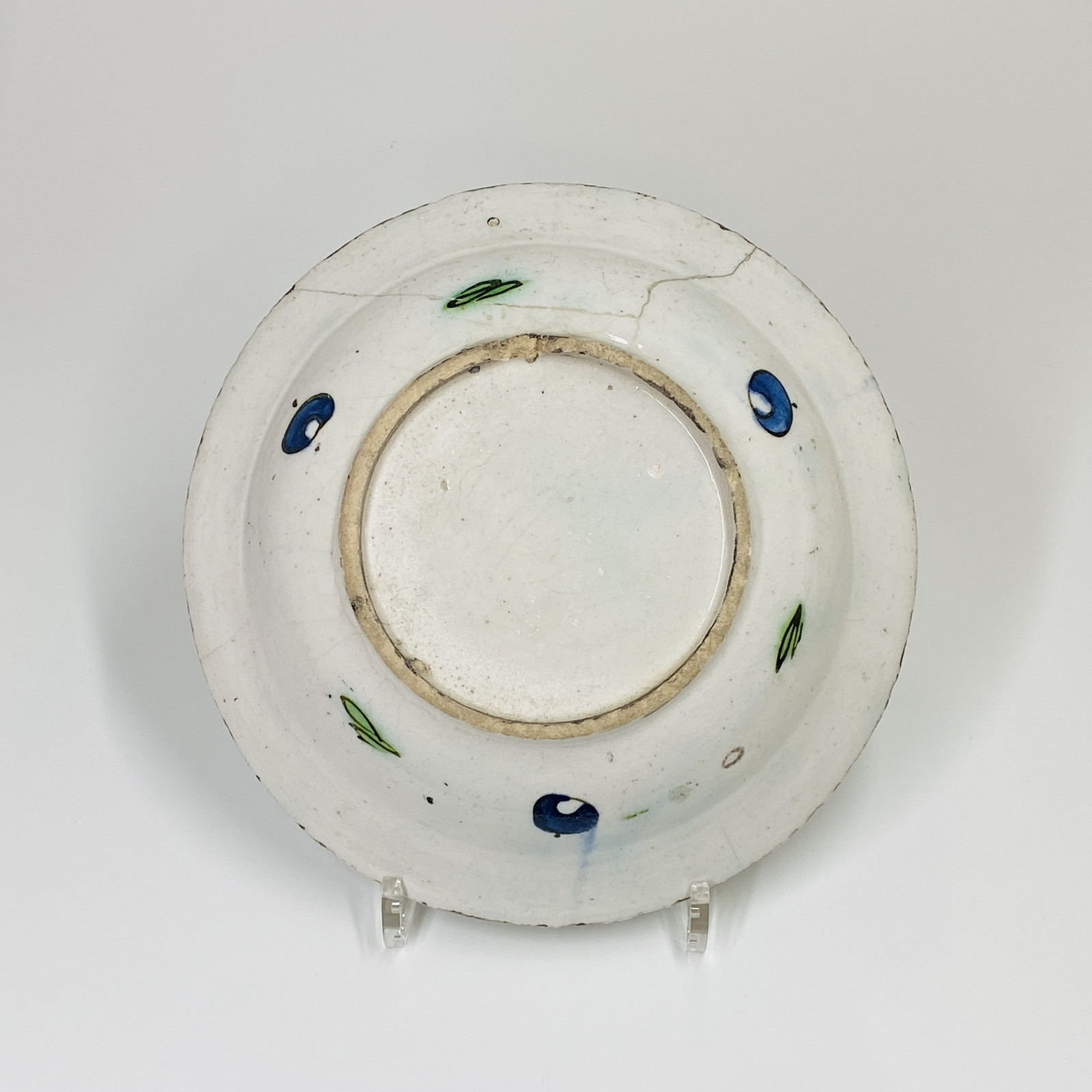 Iznik - Ottoman Turkey - Tobacco dish with saz palm - Circa 1600