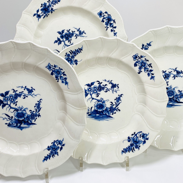 Four Tournai porcelain dishes - Eighteenth century