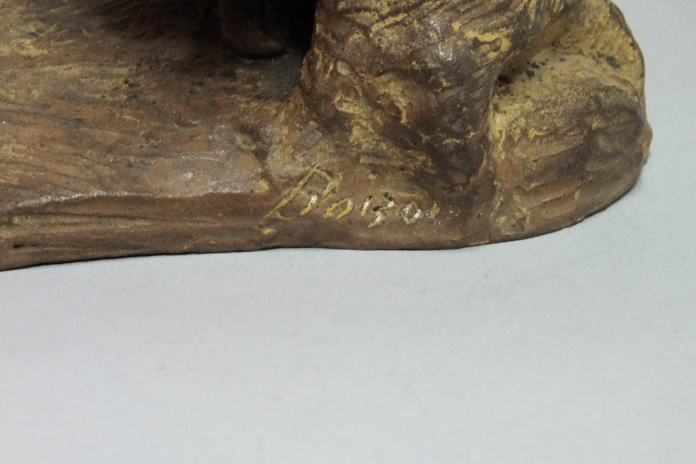 Pair of terracotta statuettes "Children Natural History» by Boizot.