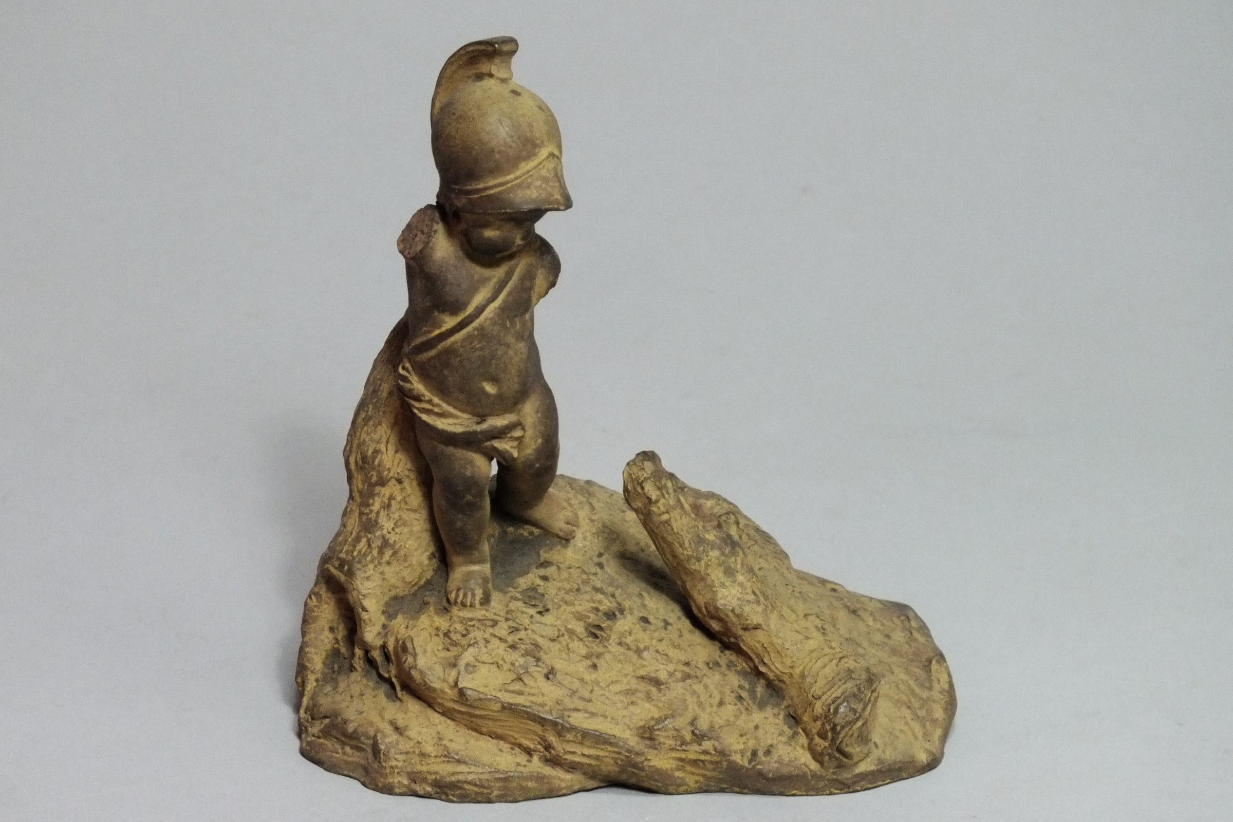 Paire de statuettes en terre cuite «Les enfants d'histoire naturelle» d'après Boizot.