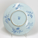 Savone - Large dish decorated with a bridge in front of a castle - Circa 1700