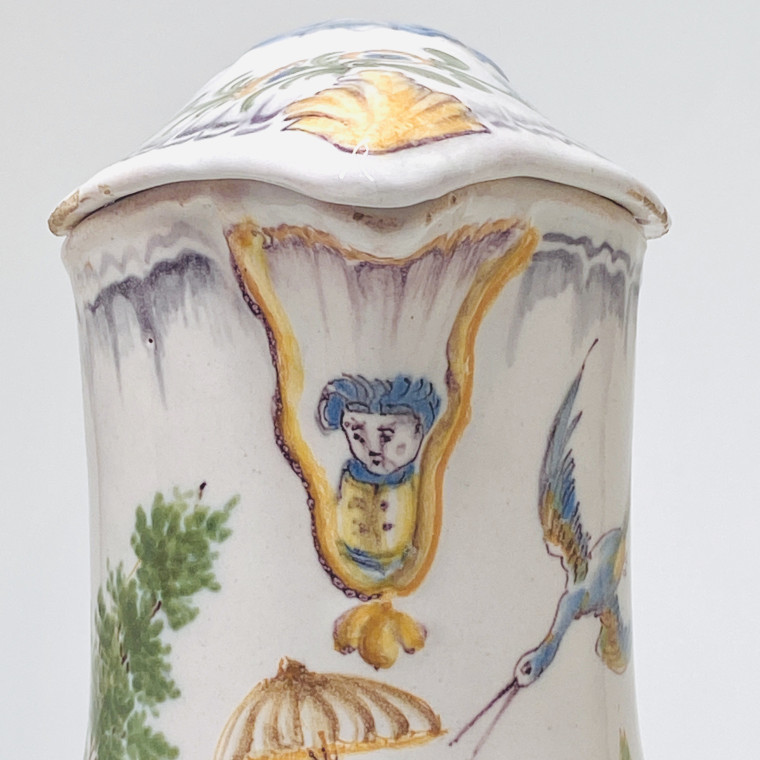 Varages - Rare pitcher decorated with a scene representing "The marriage contract" - Eighteenth century