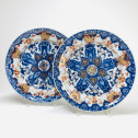 Chine - Paire de plats à décor de lambrequins - Epoque Kangxi (1661-1722)