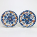 Chine - Paire de plats à décor de lambrequins - Epoque Kangxi (1661-1722)