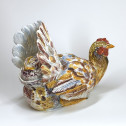 Terrine en trompe-l'oeil en forme de poule - Fin du XVIIIe siècle
