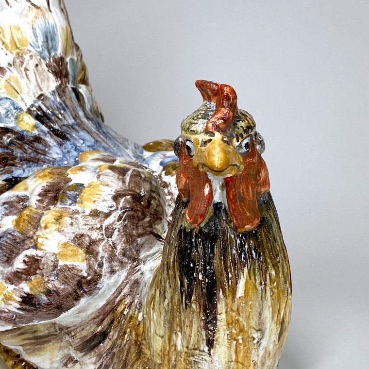Terrine en trompe-l'oeil en forme de poule - Fin du XVIIIe siècle