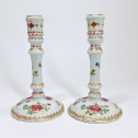 Rare paire de bougeoirs de la compagnie des Indes d’époque Qianlong (1735-1796)