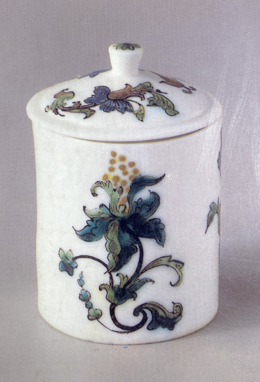 Saint-Cloud - Pair of ointment jars - Eighteenth century